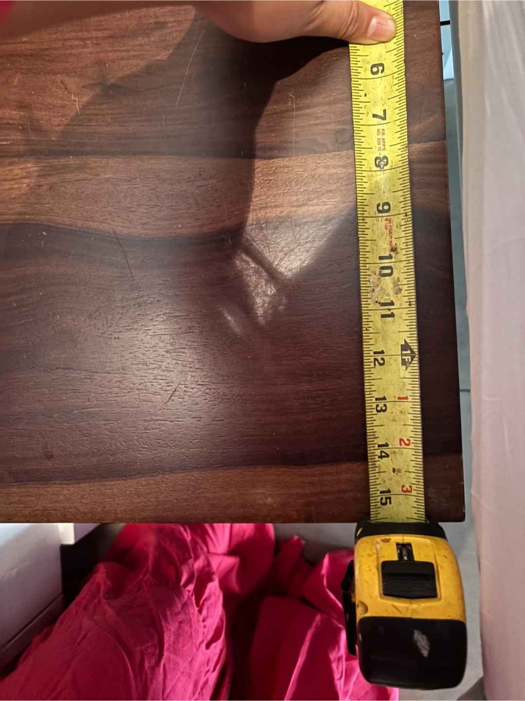 Set of two Brown Wood Nightstand with Drawer - photo 5