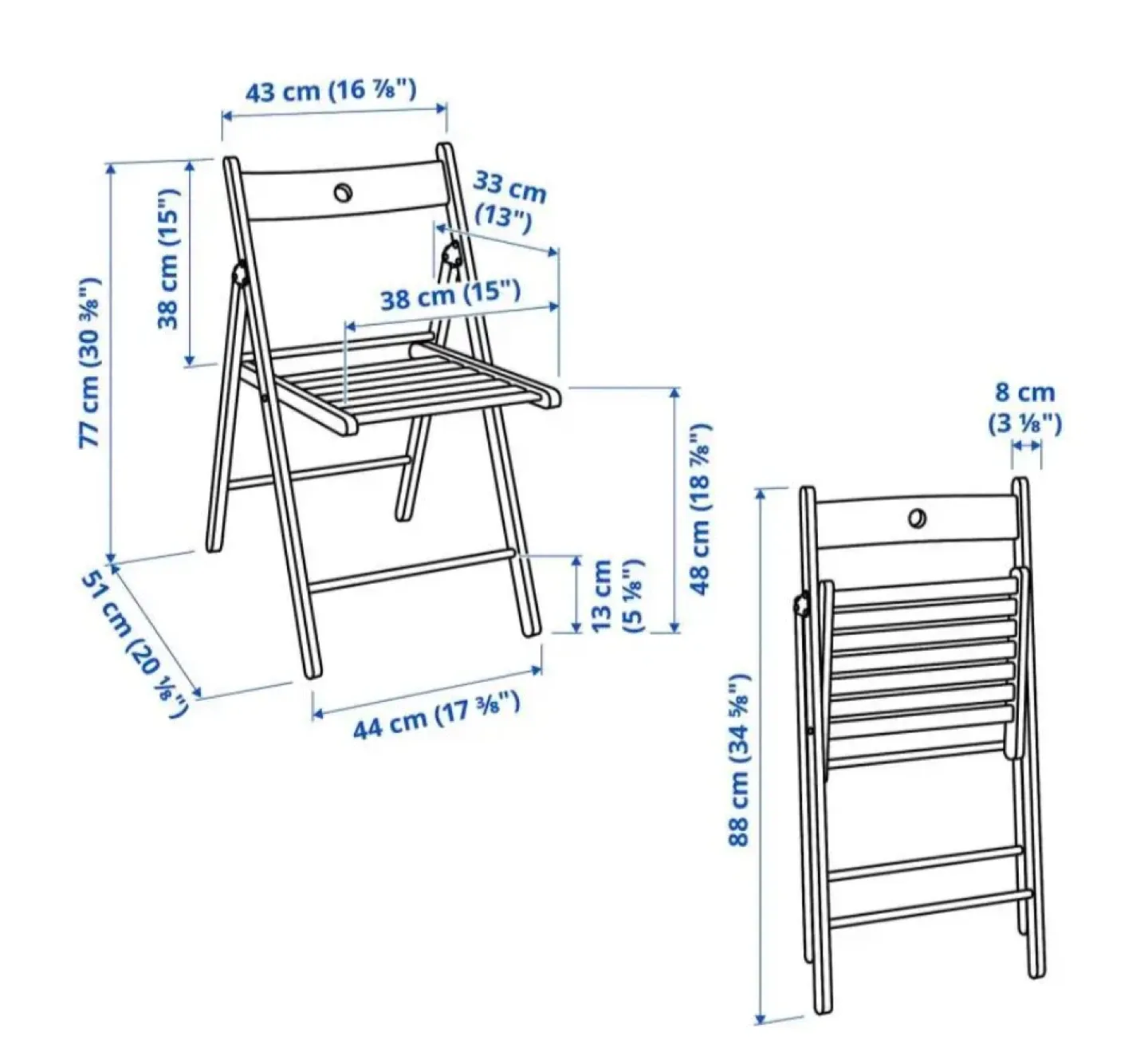 TERJE Wooden Folding Chair image indicator(8)