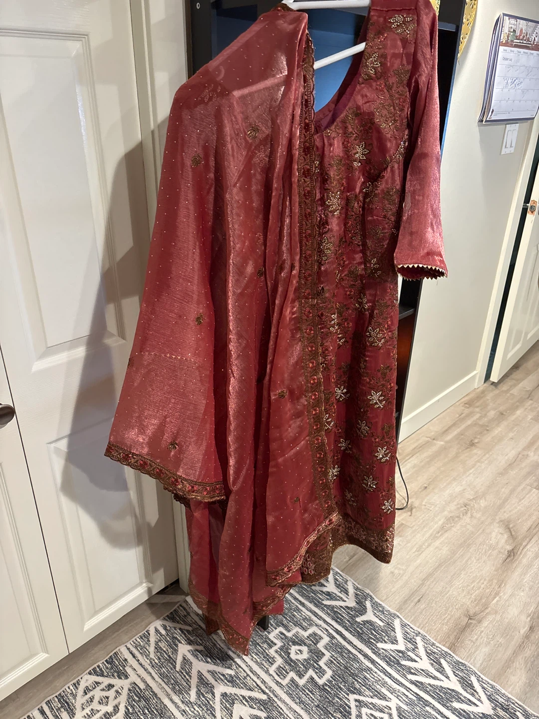 Red Embroidered Salwar Kameez