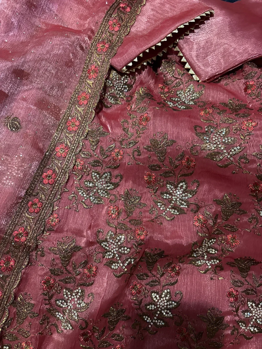 Red Embroidered Salwar Kameez image indicator(3)