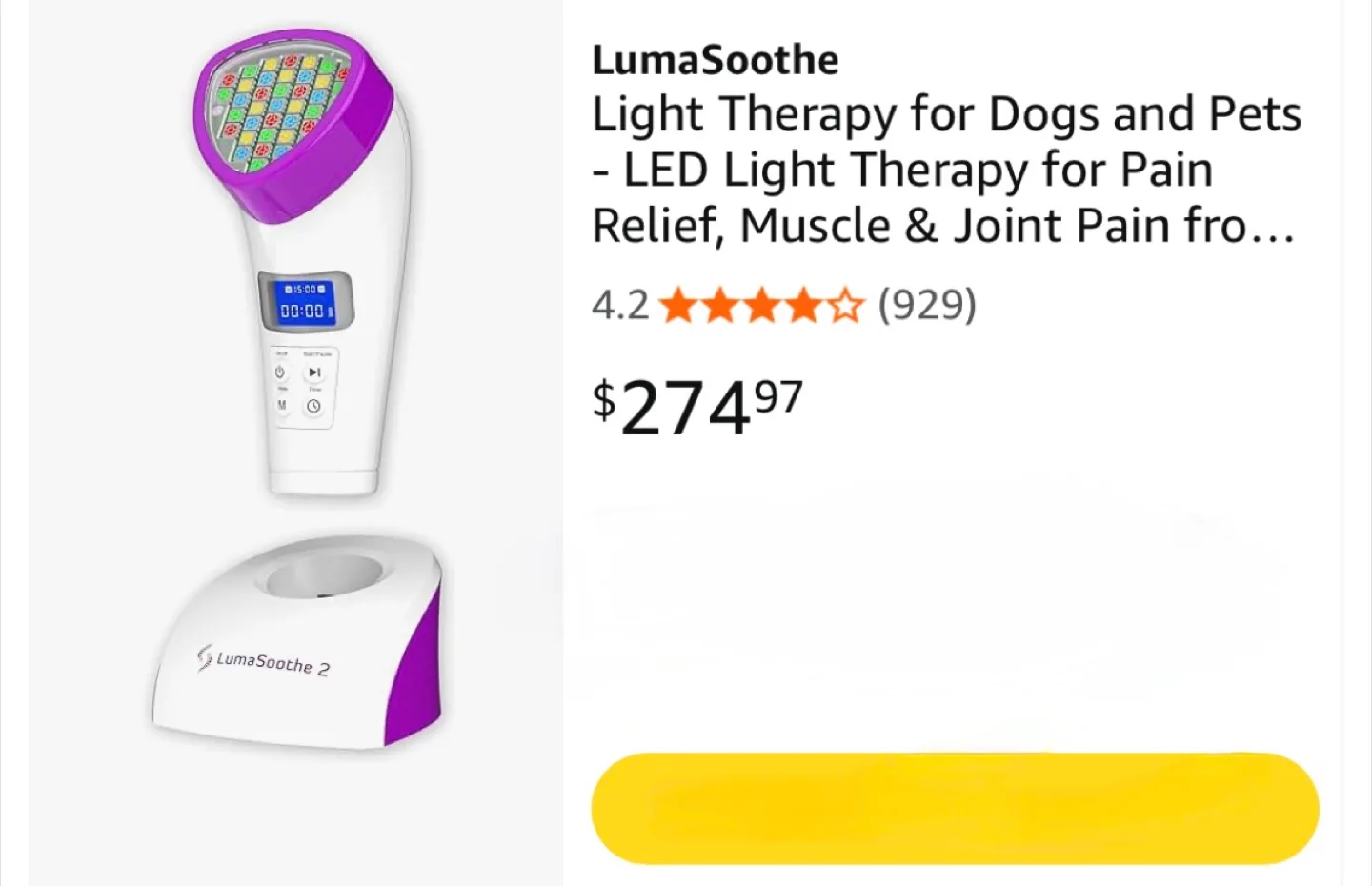 LumaSoothe 2 Light Therapy for Pets - New in box image indicator(7)