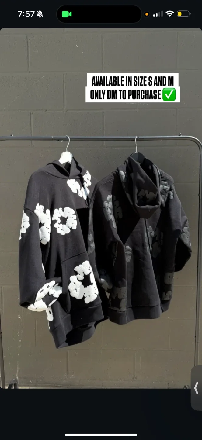 Denim tear Hoodie Size S or M image indicator(2)