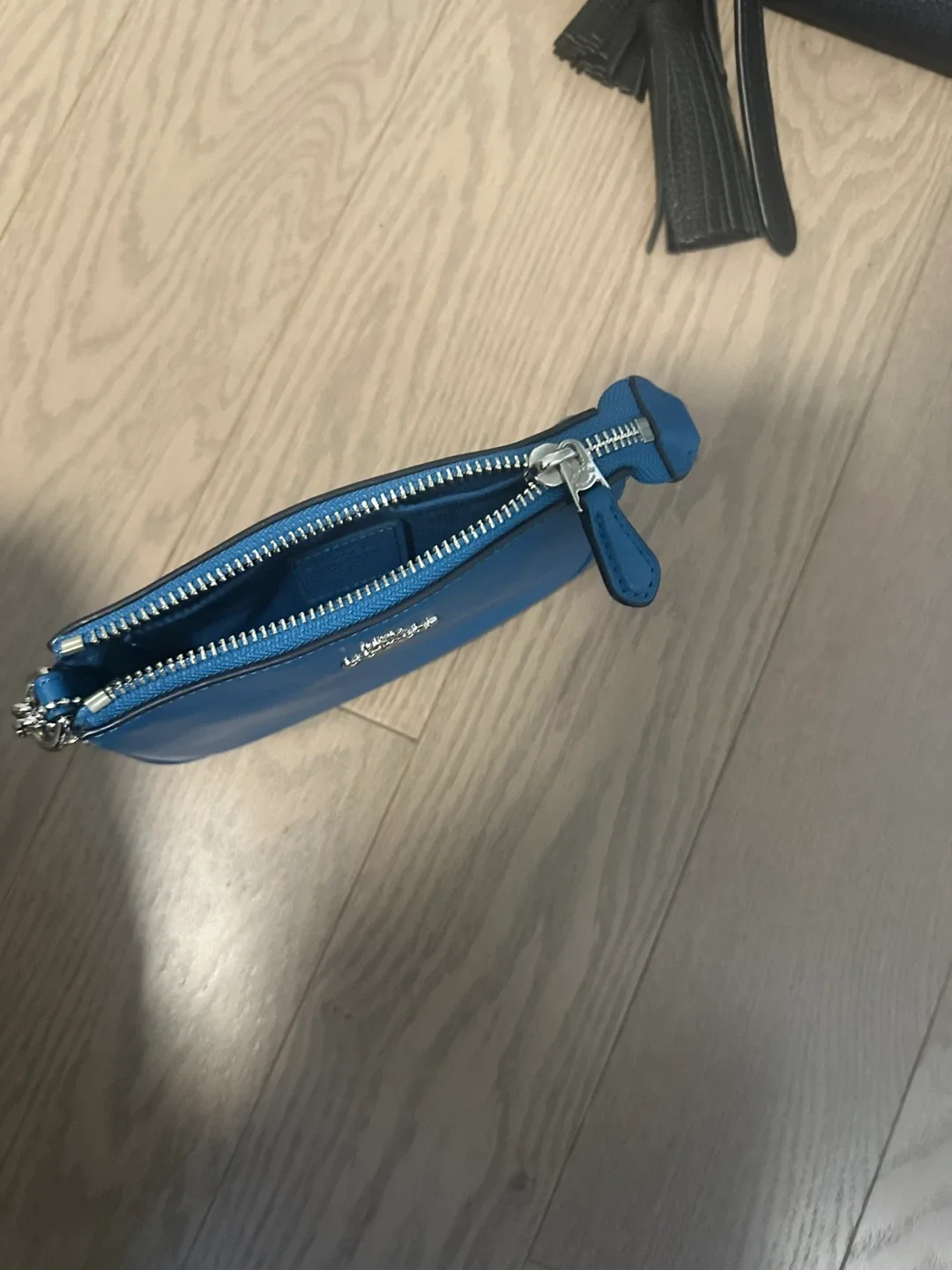 Coach Blue Leather Wristlet image indicator(2)