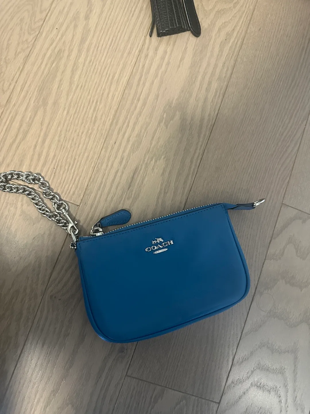 Coach Blue Leather Wristlet image indicator(3)