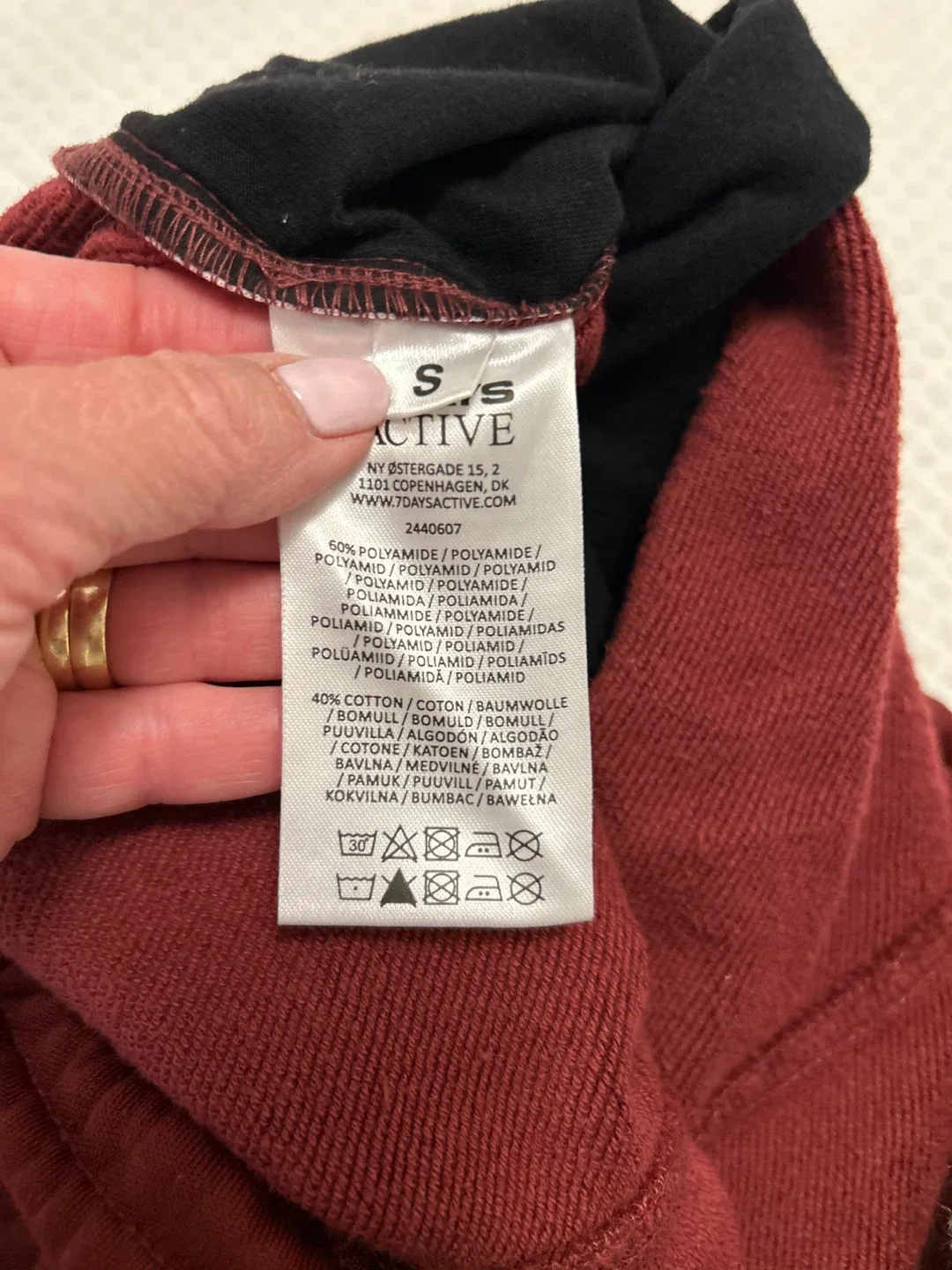 7 Days Active Track Pants - Burgundy, Size S image indicator(3)