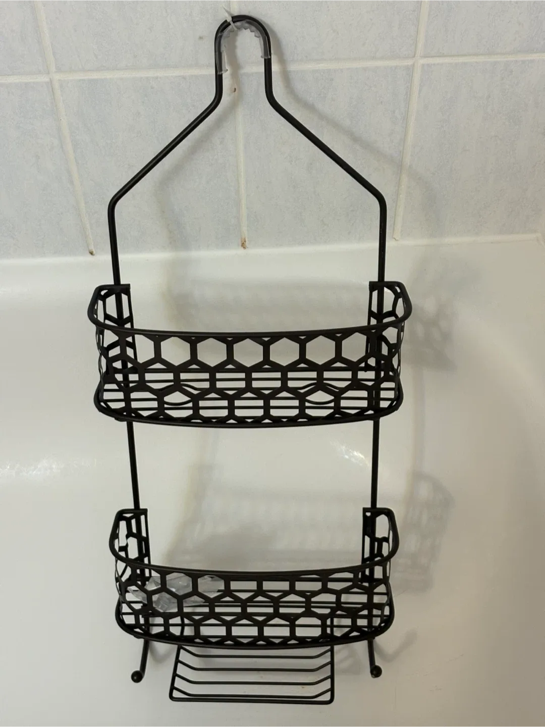 Brown Metal Over-the-Shower Caddy image indicator(4)