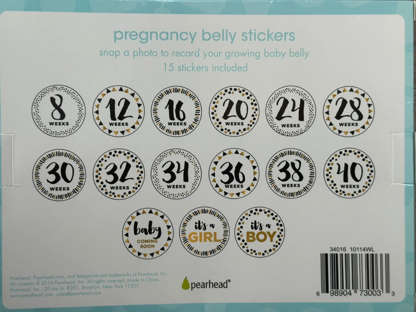 Pearhead Pregnancy Belly Stickers - New in Box! image indicator(2)