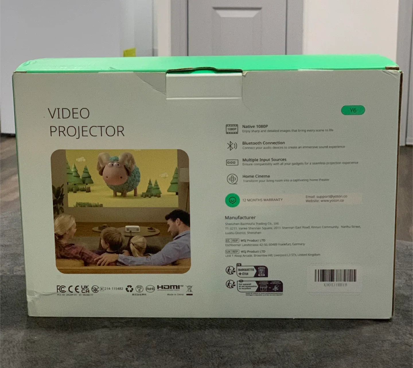 Yoton Y6 Video Projector - Native 1080p image indicator(2)