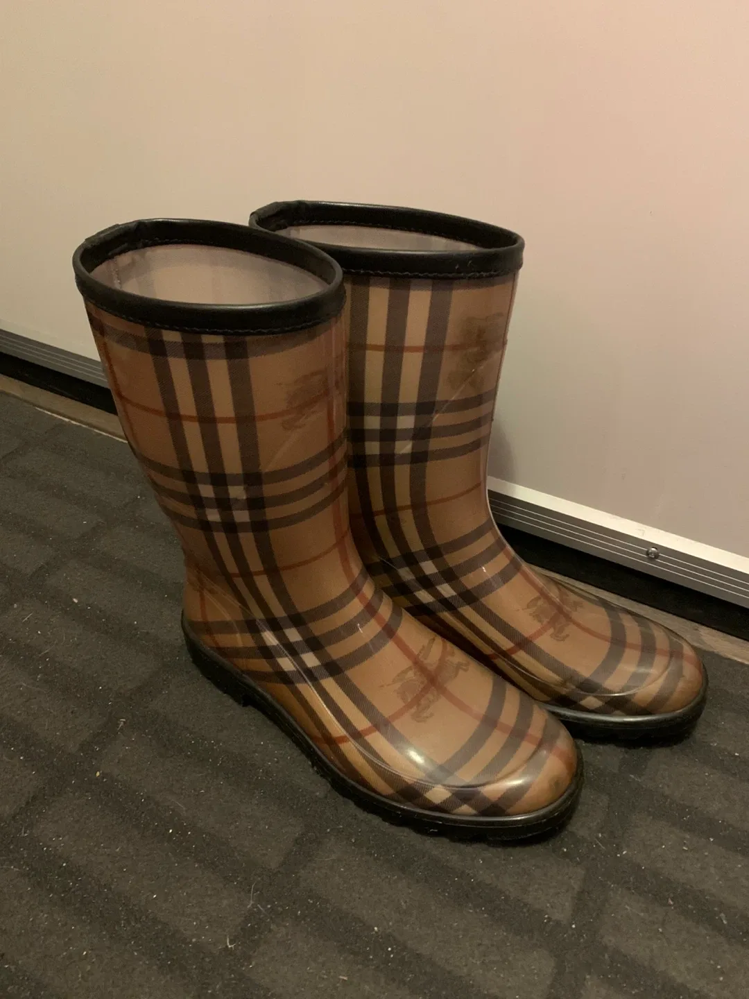 Burberry Mid Calf Rain Boots