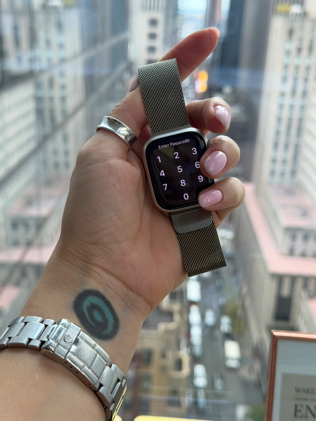 Apple Watch series 7 with Milanese Loop band & charger cord