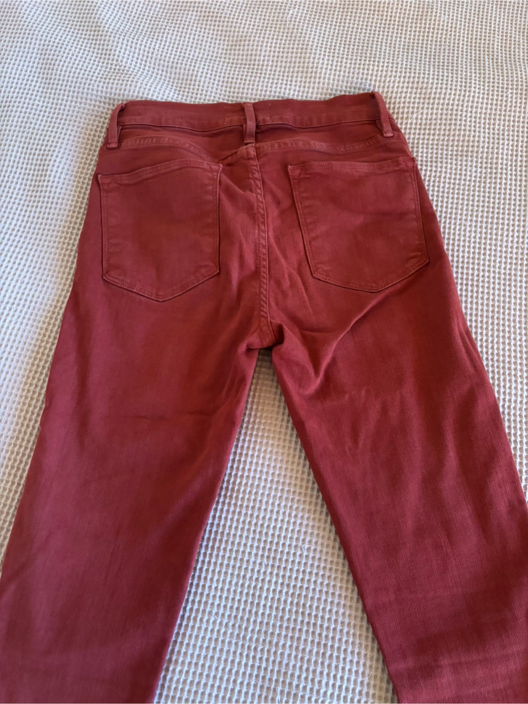 FRAME Le High Straight Jeans - Size 25 - Red🥕 - photo 5