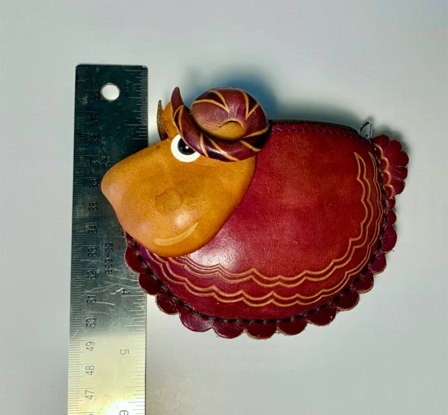 Unique Handmade Leather Sheep Coin Purse image indicator(3)