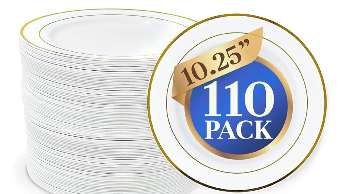 Large Dinner Plates - 10.25" 110 Pack