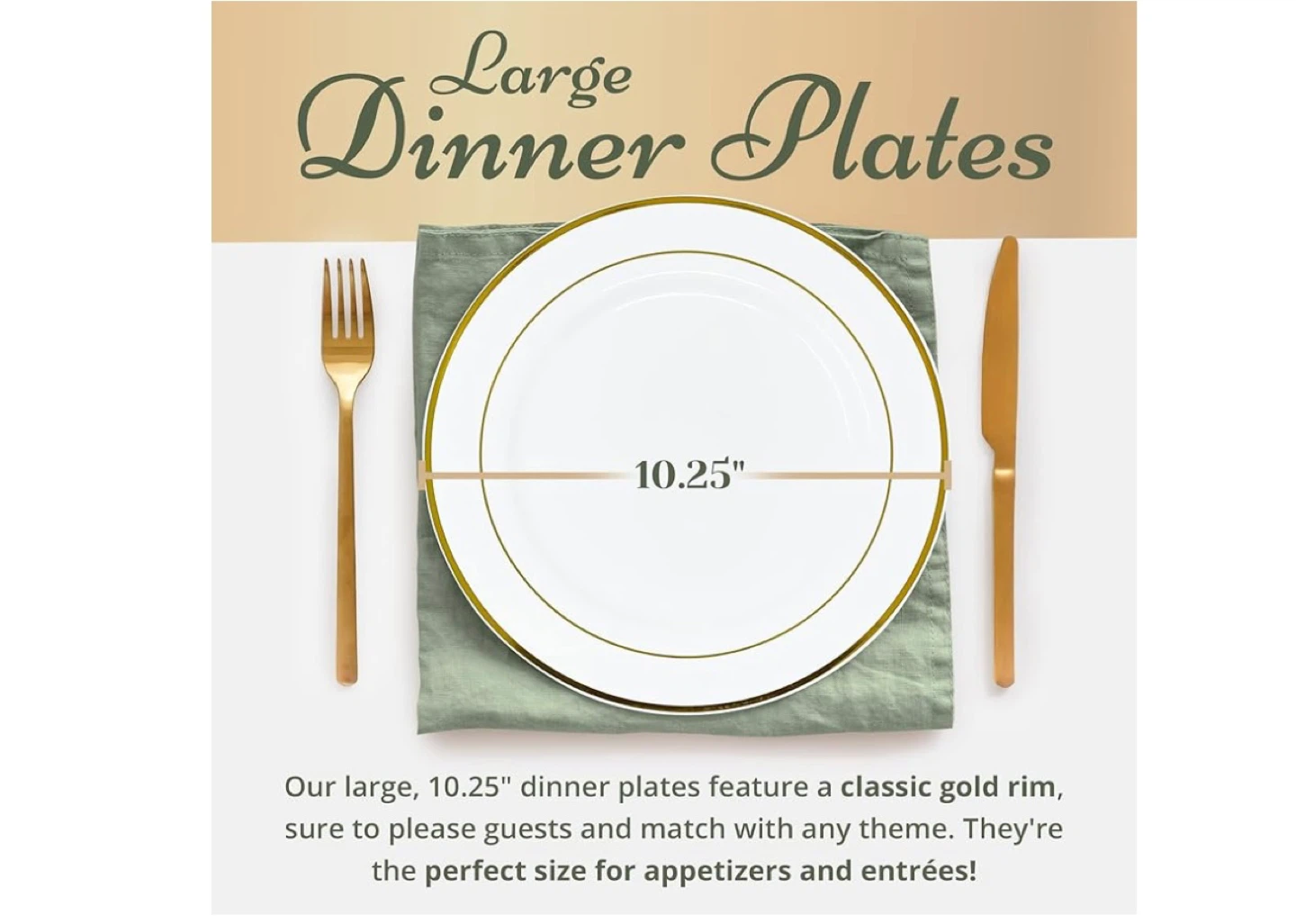 Large Dinner Plates - 10.25" 110 Pack - photo 3