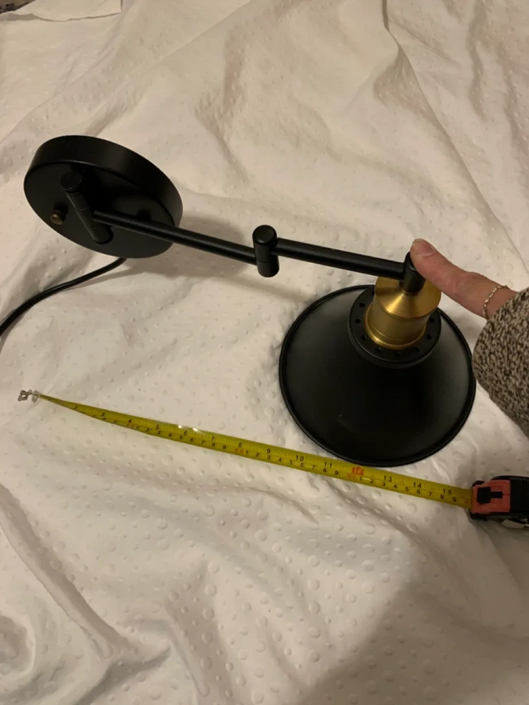 Black Adjustable Wall Sconce Plug In image indicator(3)