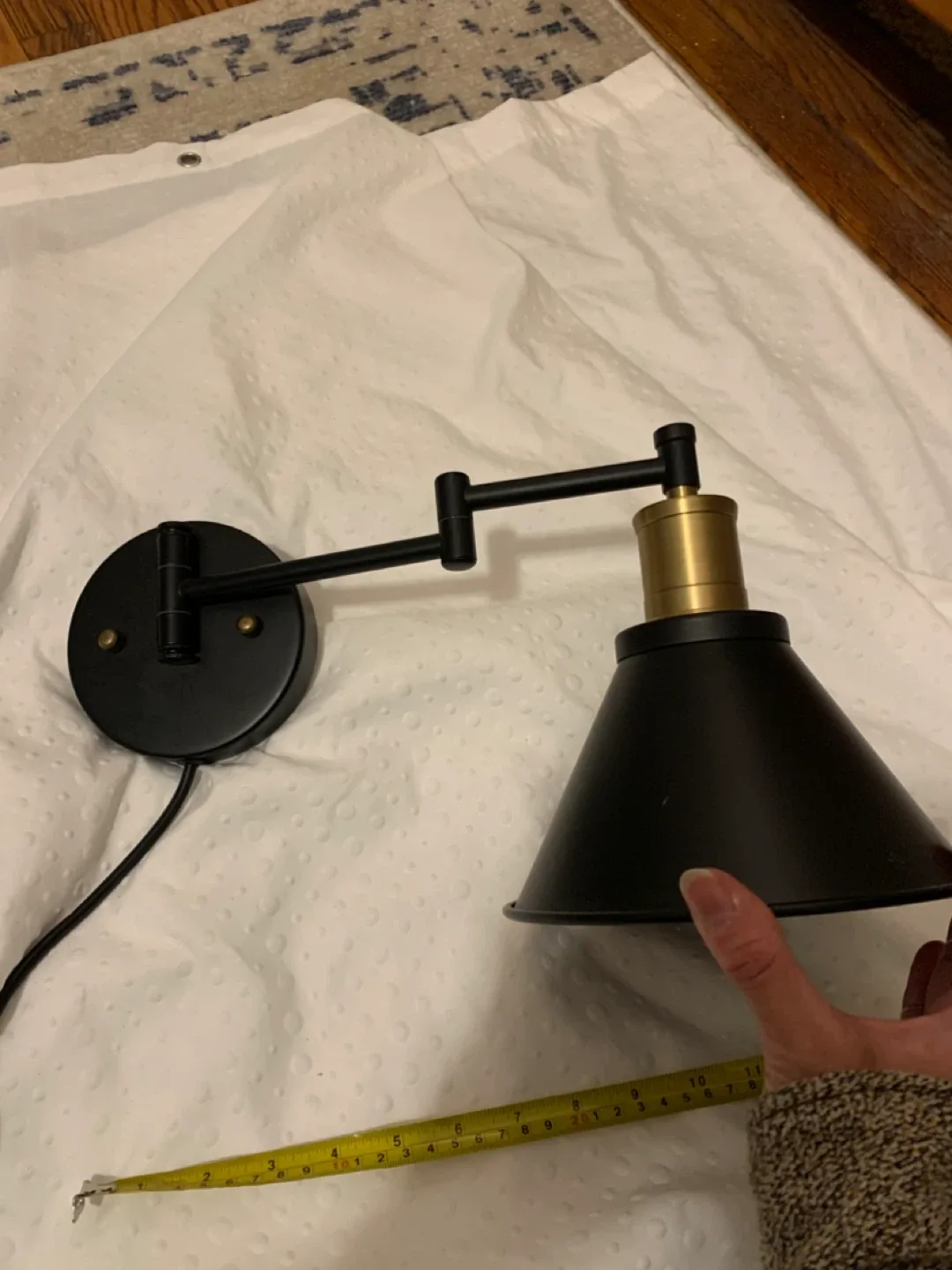 Black Adjustable Wall Sconce Plug In image indicator(4)