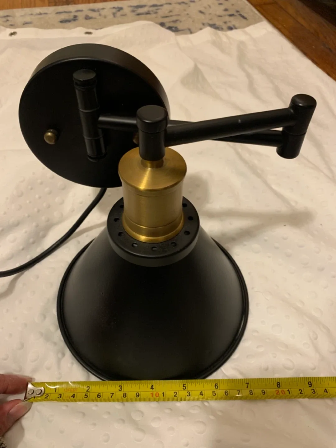 Black Adjustable Wall Sconce Plug In image indicator(2)