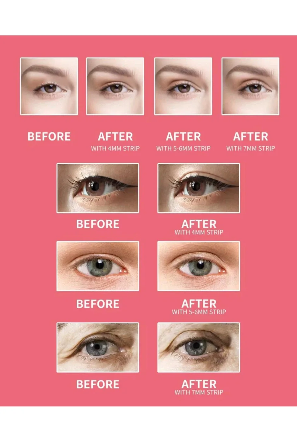 BONIAQ Instant Eyelid Lifter Strips (4mm-7mm) image indicator(5)