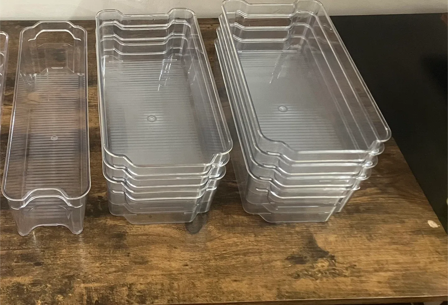 Clear Plastic Refrigerator Organizer Bins