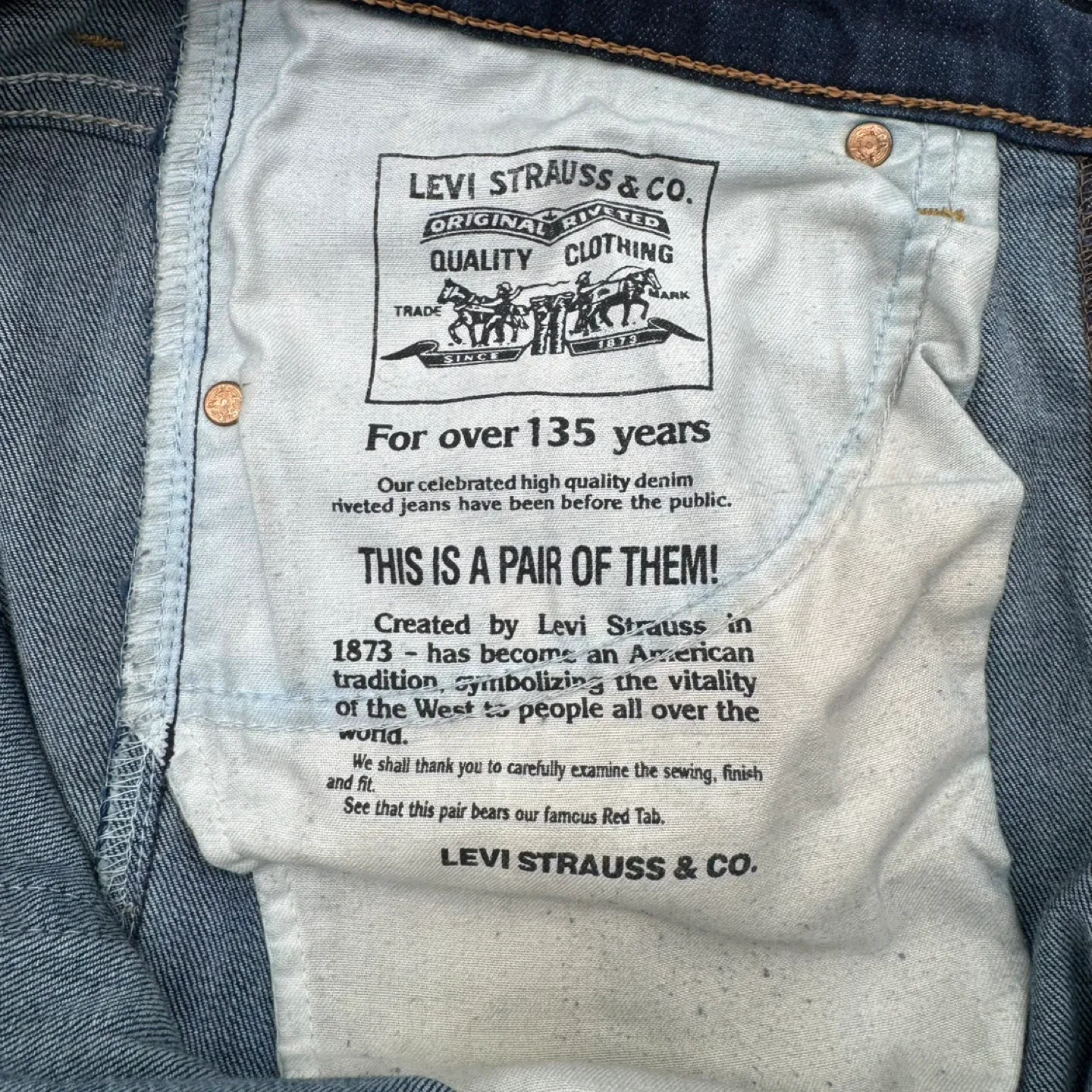 Levi's 752 Original Fit Jeans W33 L34 Men's Blue Denim (US 33) image indicator(7)