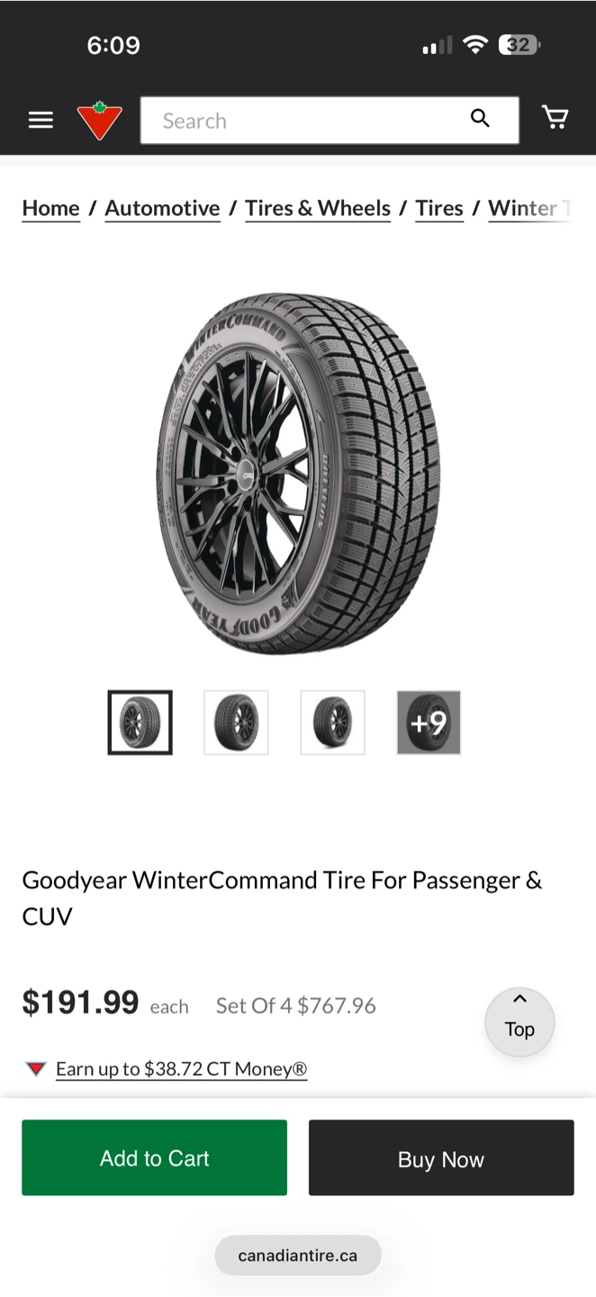 205/60R16 GOODYEAR WINTER COMMAND - photo 2