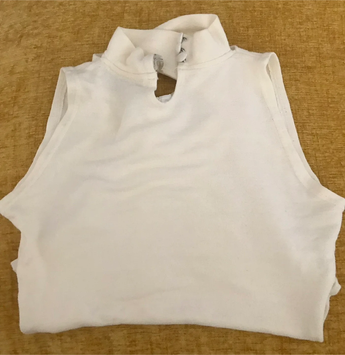 Off White Sleeveless Top / body with mock neck image indicator(2)