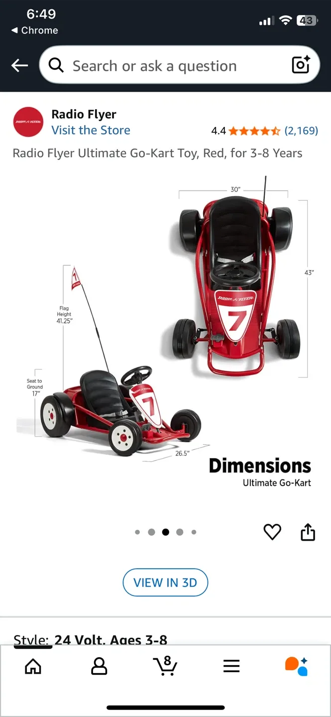 Radio Flyer Ultimate Go-Kart Toy, Red, Ages 3-8 image indicator(4)