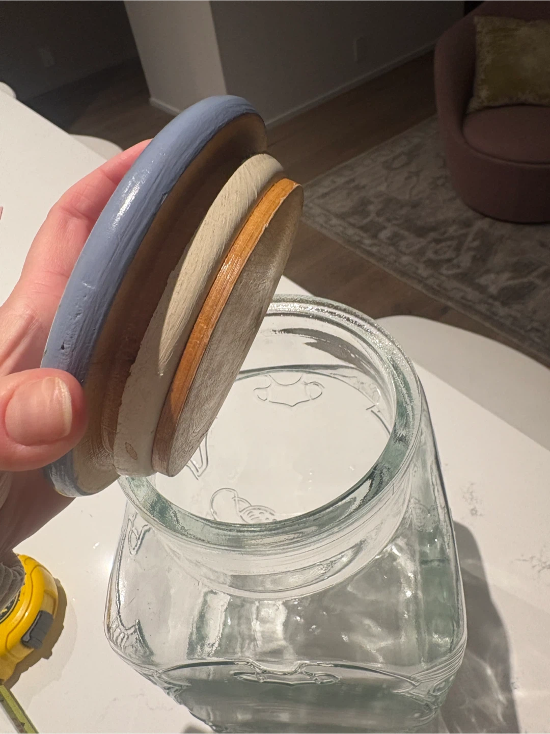 Large Glass Storage Jar with Hand-Painted Lid 🥕 - photo 5