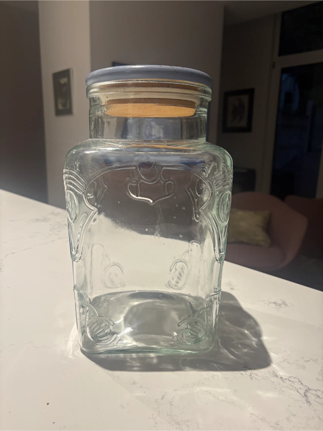 Large Glass Storage Jar with Hand-Painted Lid 🥕 - photo 3