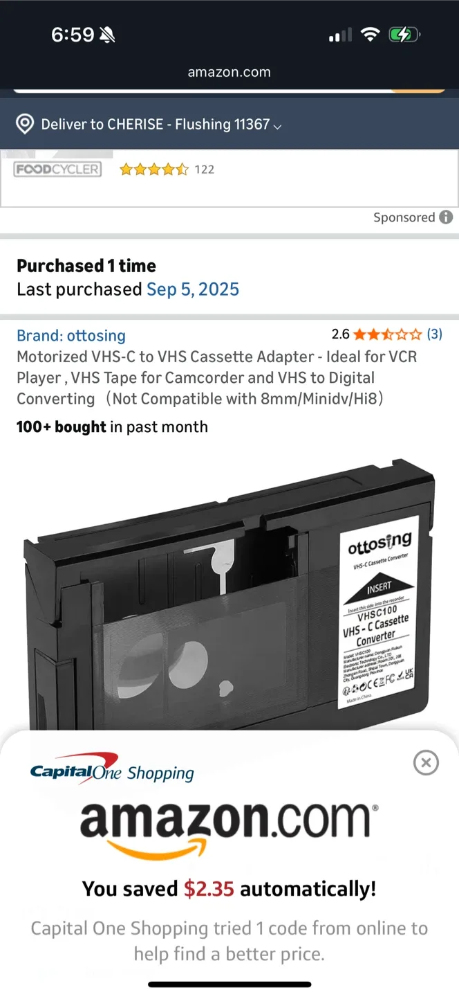 Ottosing VHS-C to VHS Cassette Adapter thumbnail