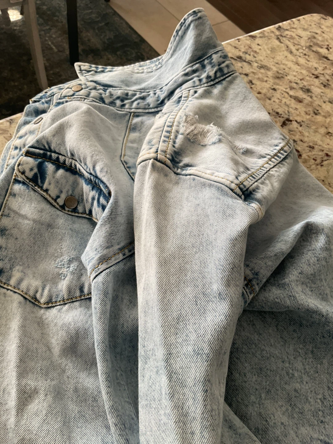 Wild Horse Denim Shirt - Distressed Look - photo 3