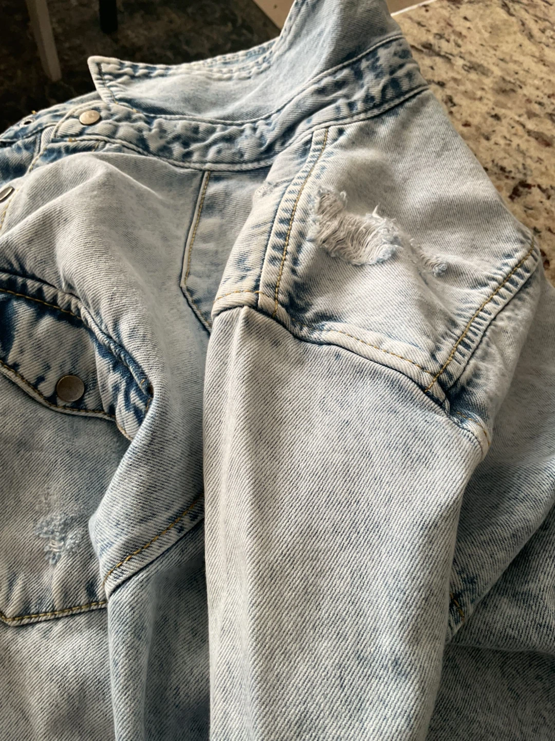 Wild Horse Denim Shirt - Distressed Look - photo 2