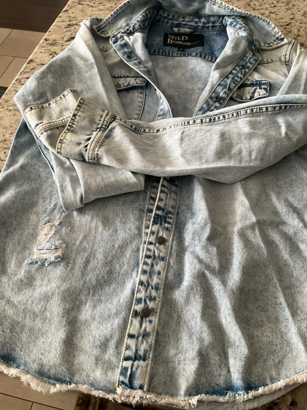 Wild Horse Denim Shirt - Distressed Look image indicator(5)