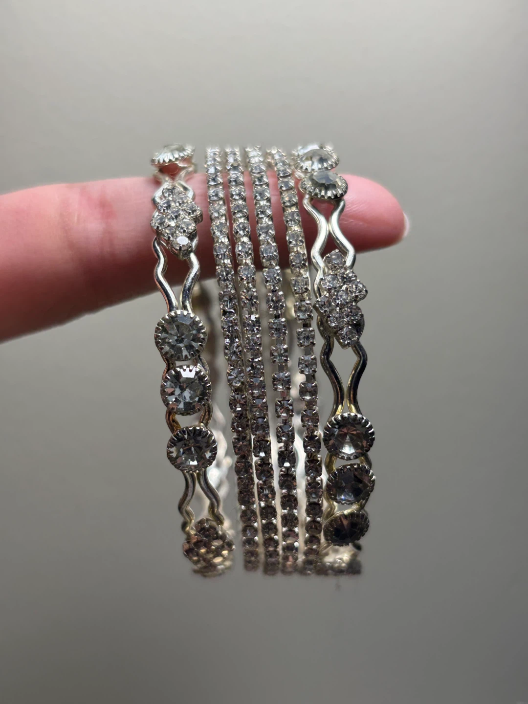 Sparkly zircon Bracelets - Set of 6 - photo 4