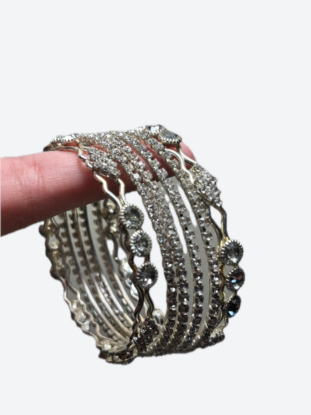 Sparkly zircon Bracelets - Set of 6 - photo 2
