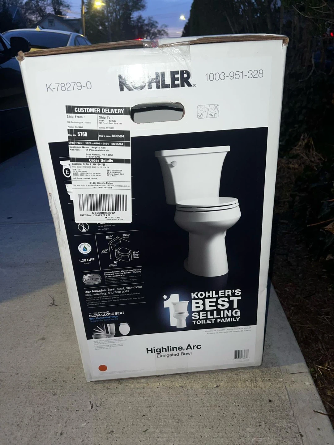 Kohler Highline Arc Elongated Toilet - New in Box!