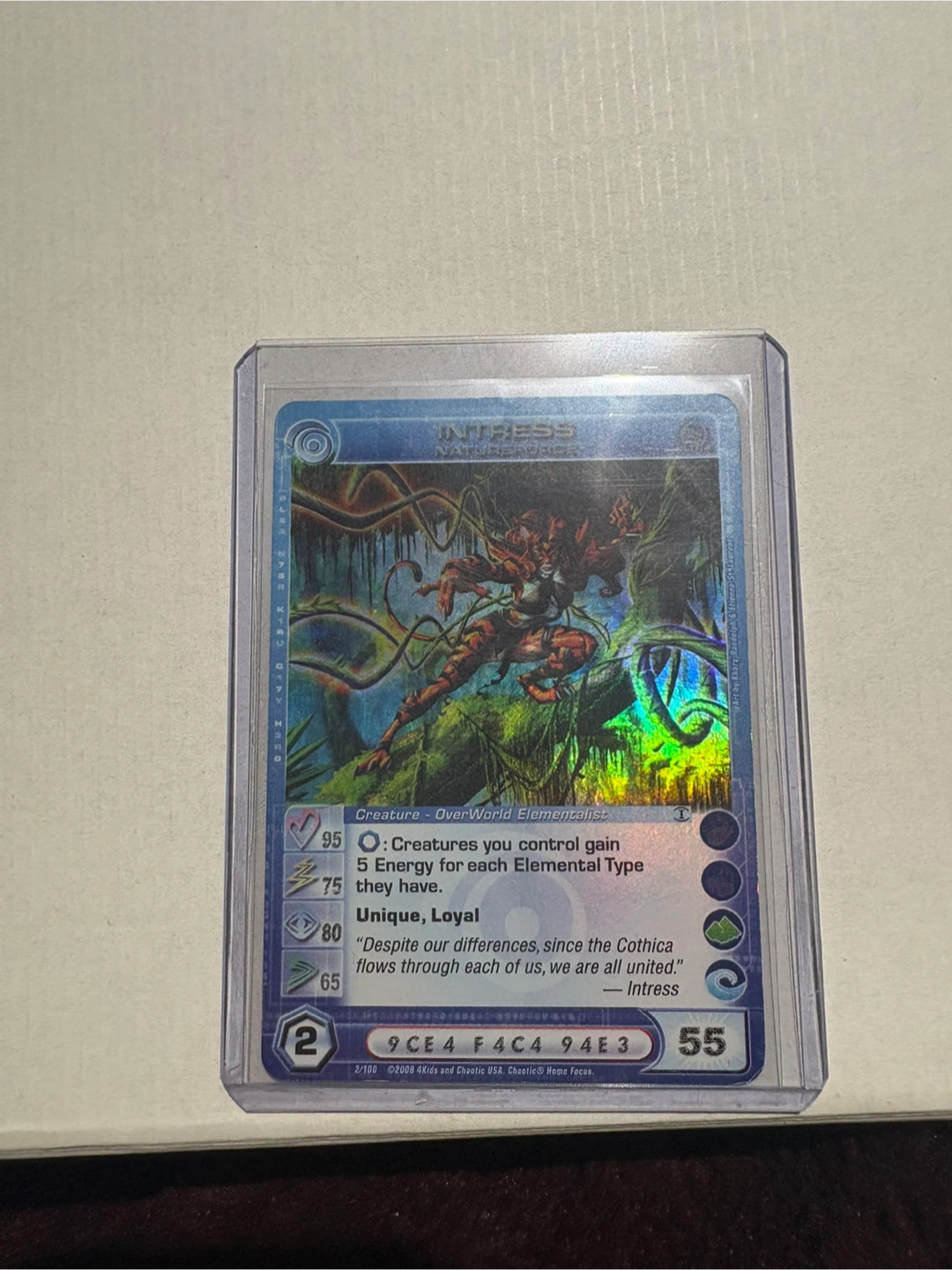 Chaotic Intress Natureforce Trading Card - photo 2