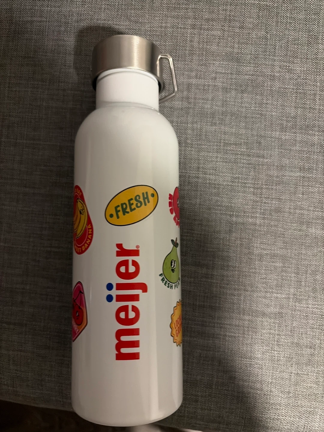 🥕Meijer White Water Bottle with Stickers