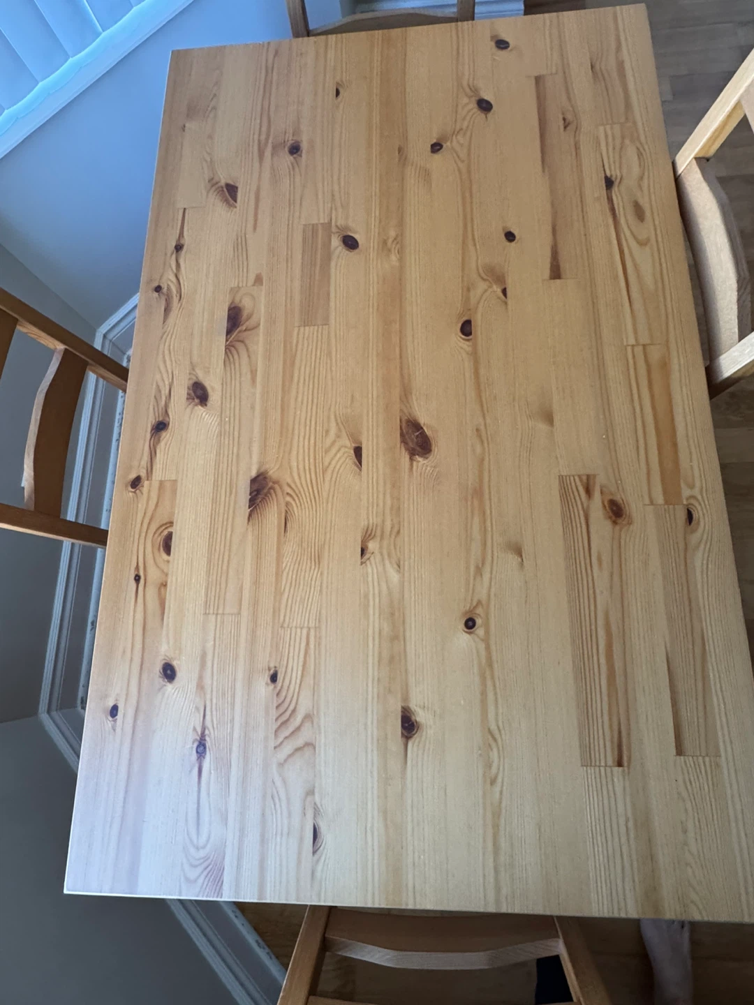 IKEA Solid Pine Dining Table with 4 Chairs - photo 2