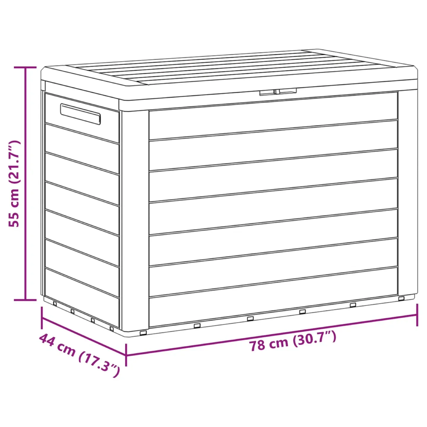 vidaXL Outdoor Storage Box 50.2 Gal Deck Box - Patio Chest image indicator(4)