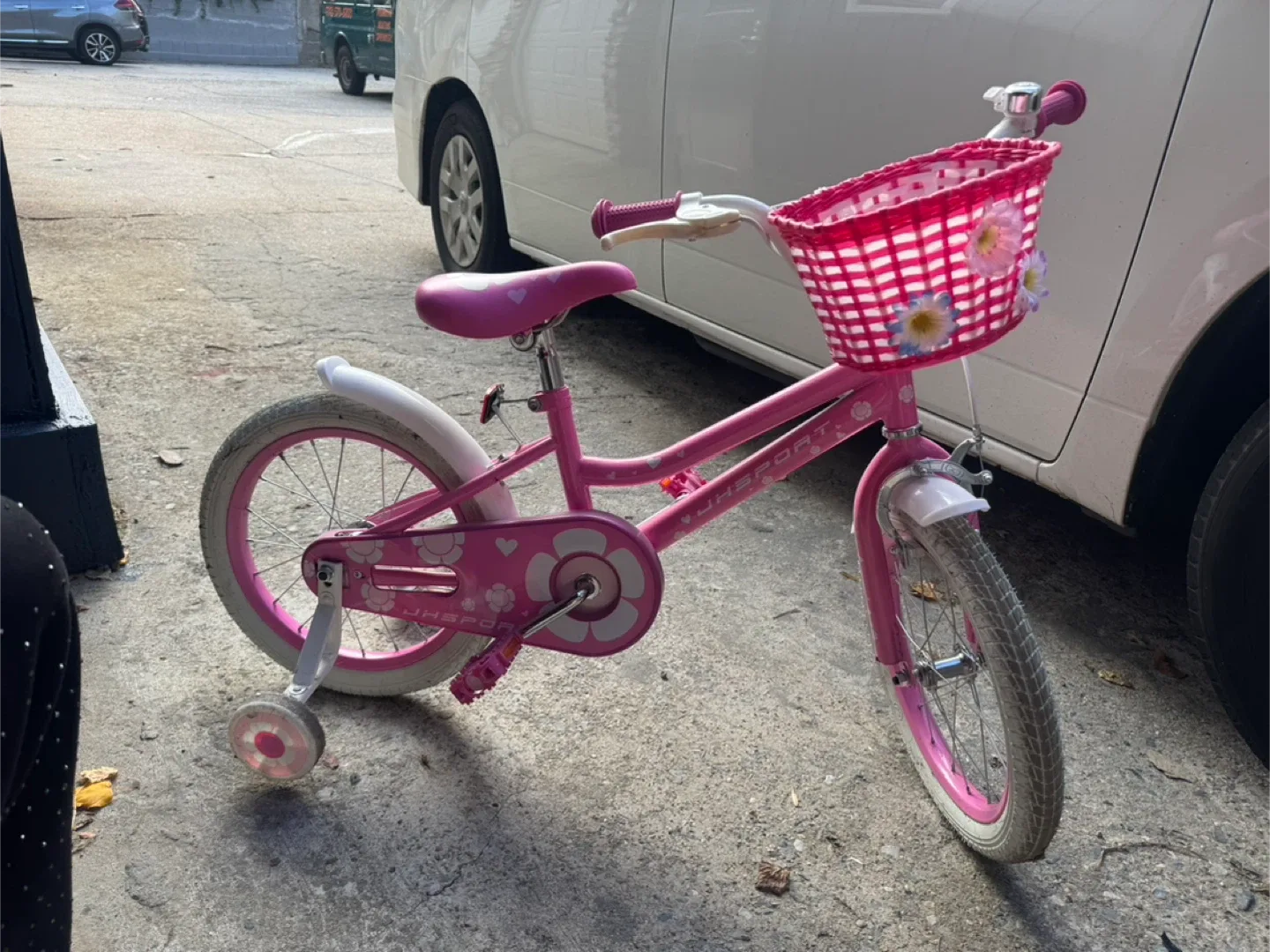 Pink YKSport Kids Bike with Basket image indicator(2)