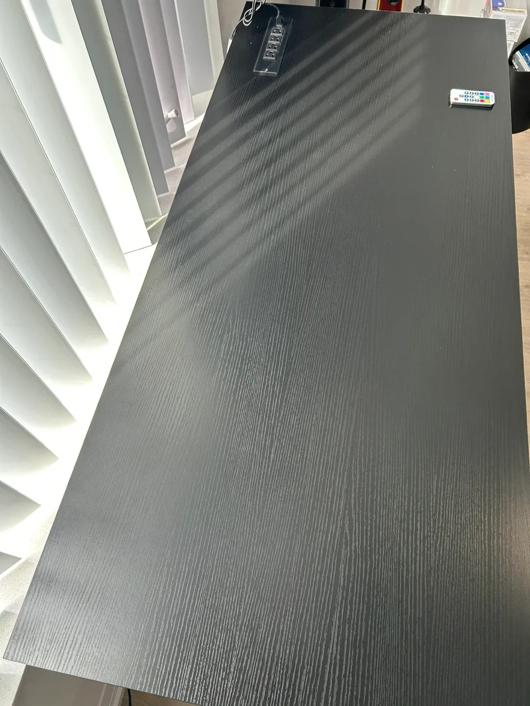 Black Computer Desk with LED Lights image indicator(6)