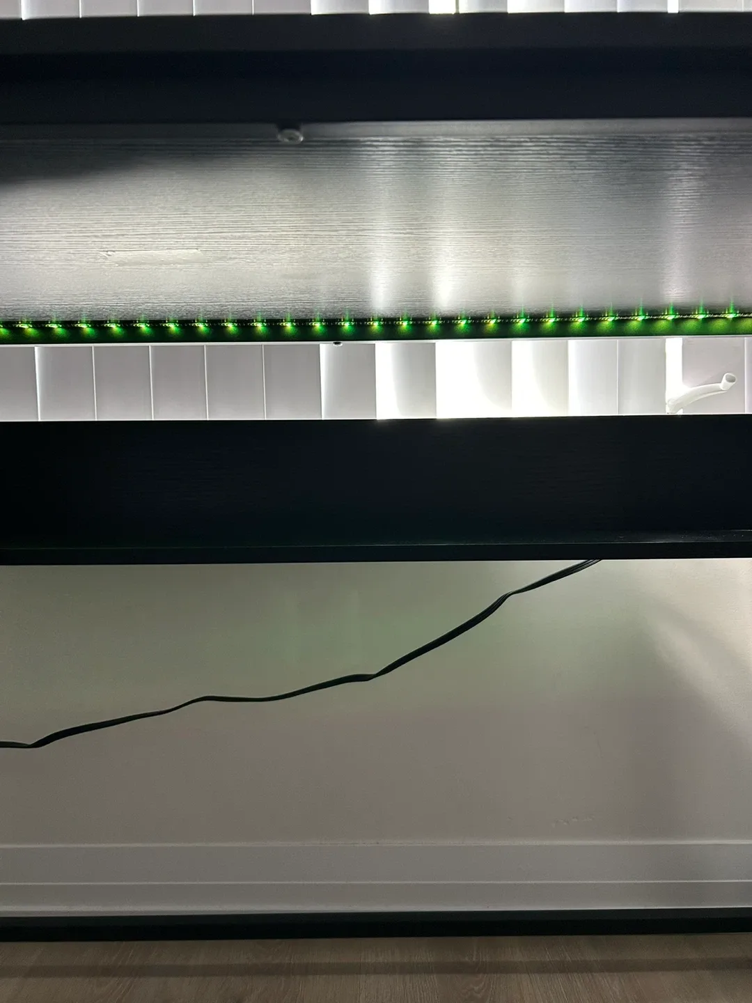 Black Computer Desk with LED Lights image indicator(5)