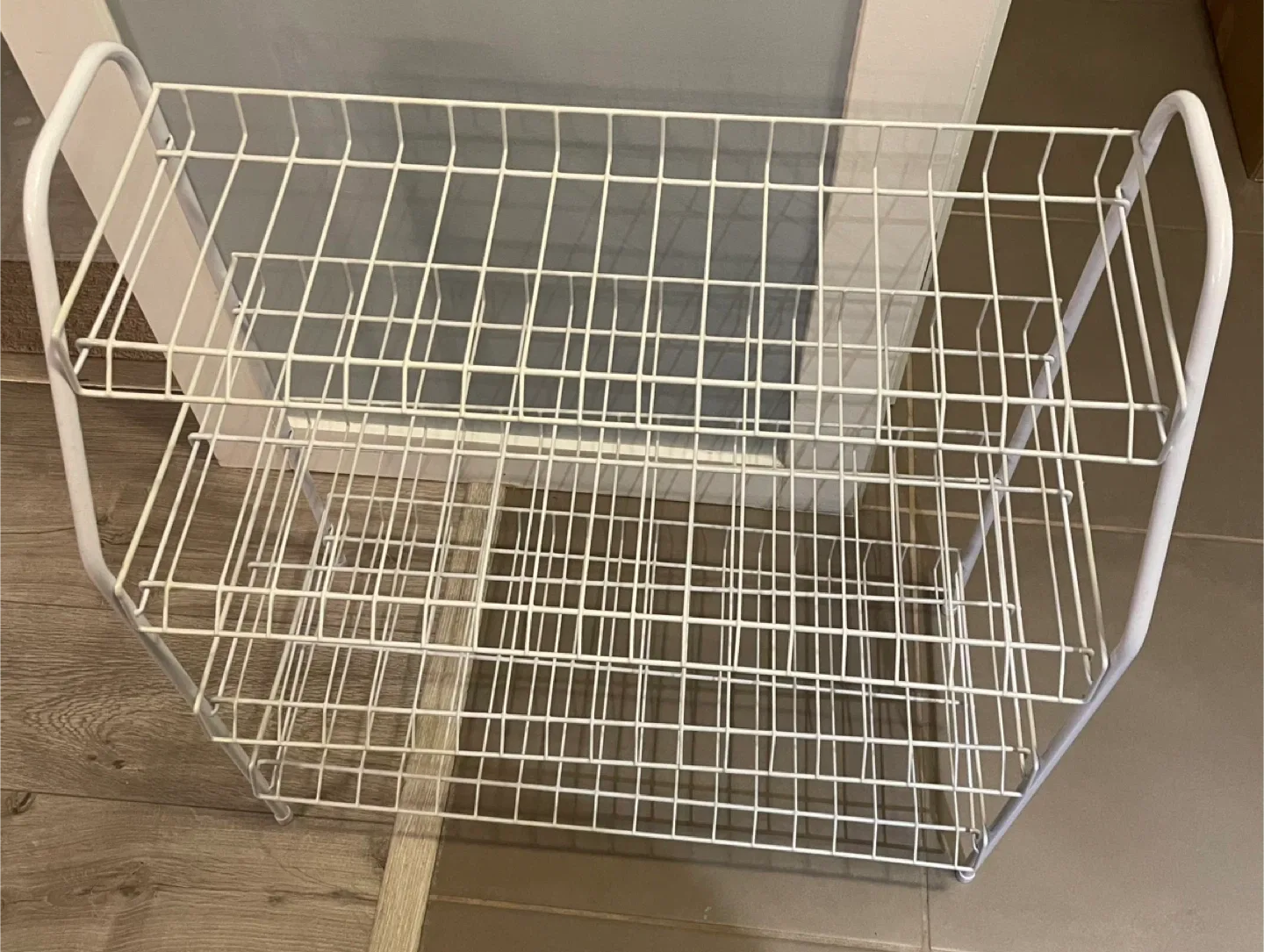 White Wire Shoe Rack - 3 Tier image indicator(2)