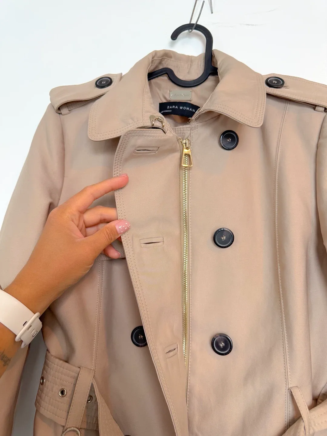 Zara Trench Coat Beige colour image indicator(4)