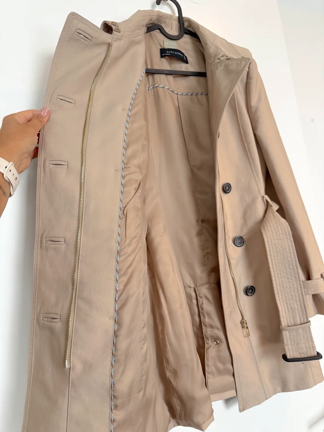 Zara Trench Coat Beige colour image indicator(6)