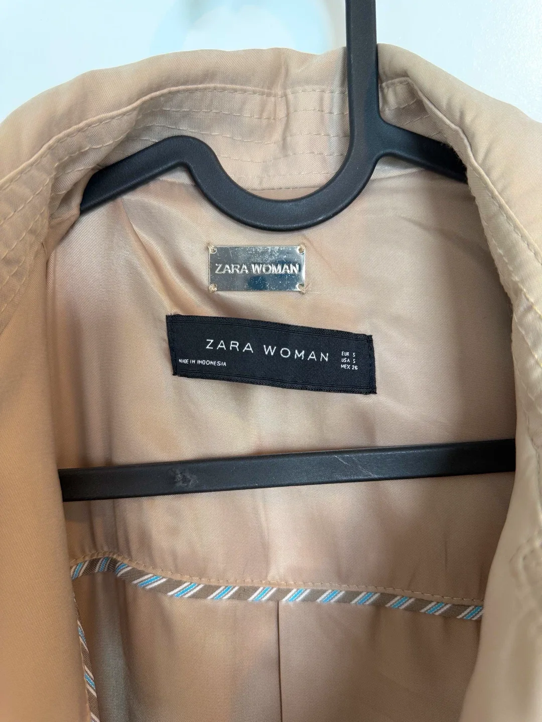 Zara Trench Coat Beige colour image indicator(8)