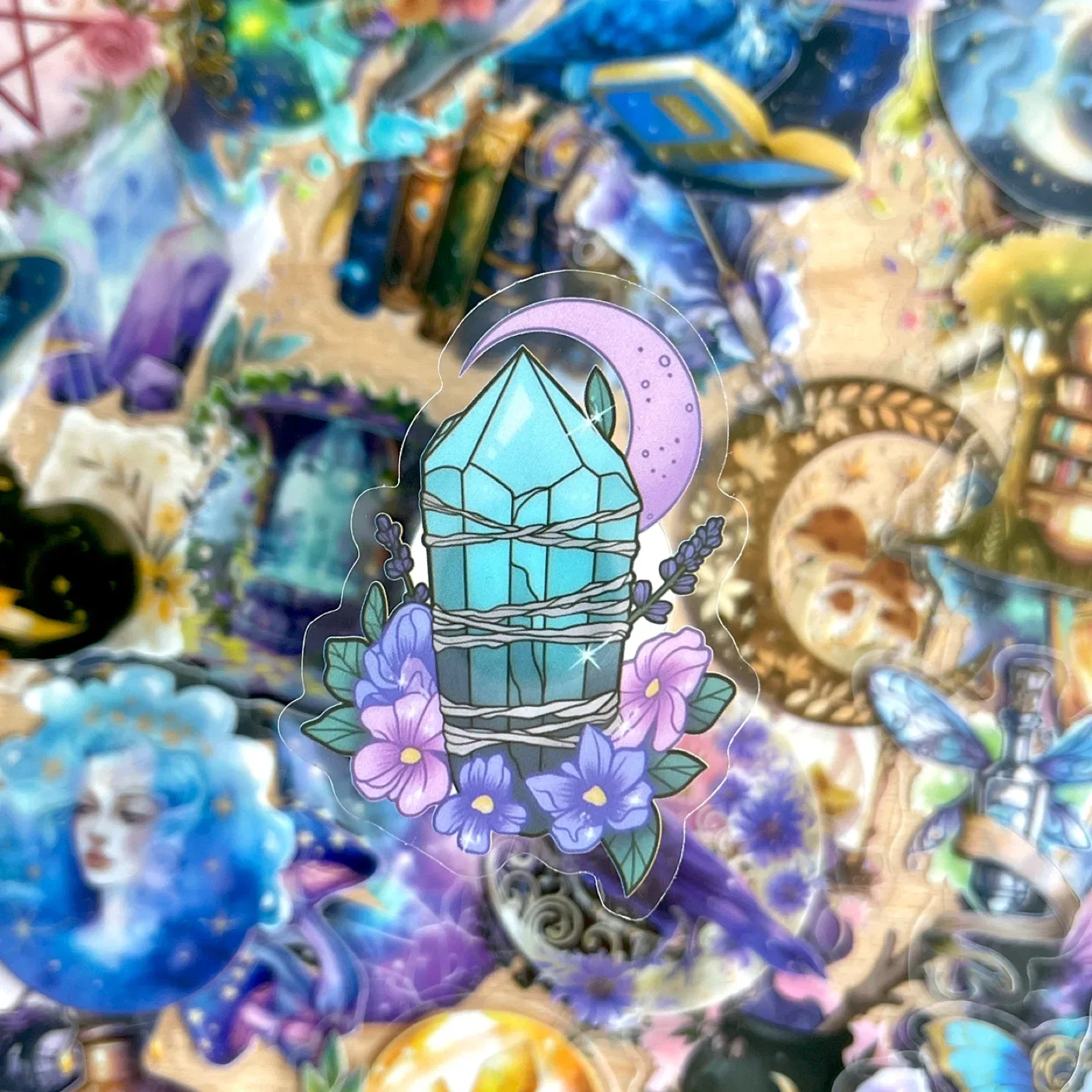 Pack of 50 Crystal Magic Transparent Stickers 🥕 image indicator(2)