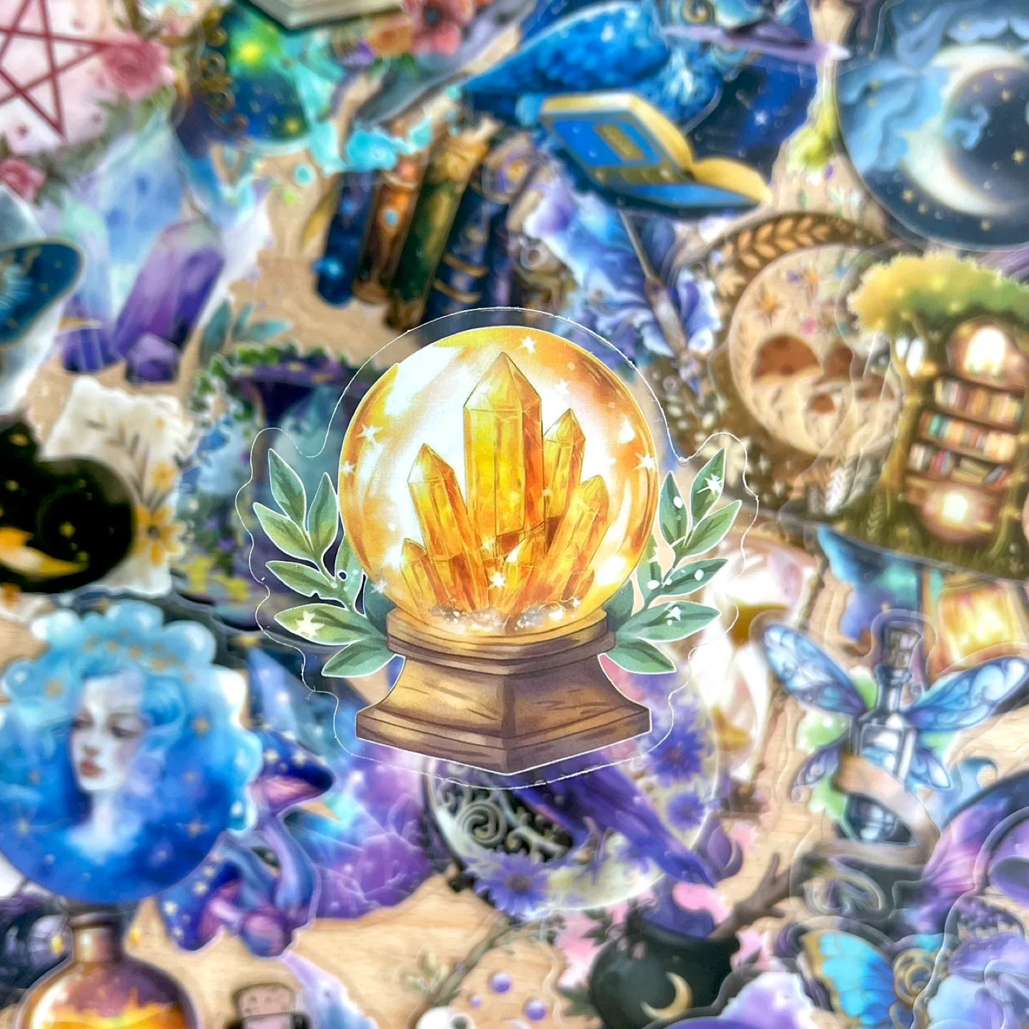 Pack of 50 Crystal Magic Transparent Stickers 🥕 image indicator(3)