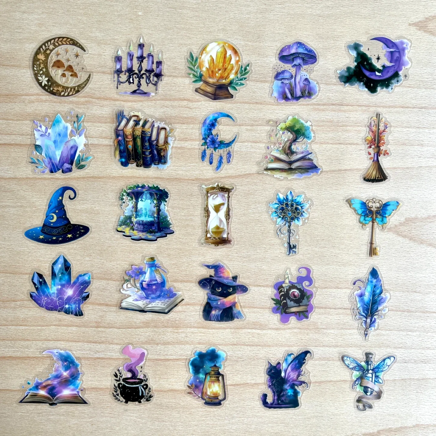 Pack of 50 Crystal Magic Transparent Stickers 🥕 image indicator(8)